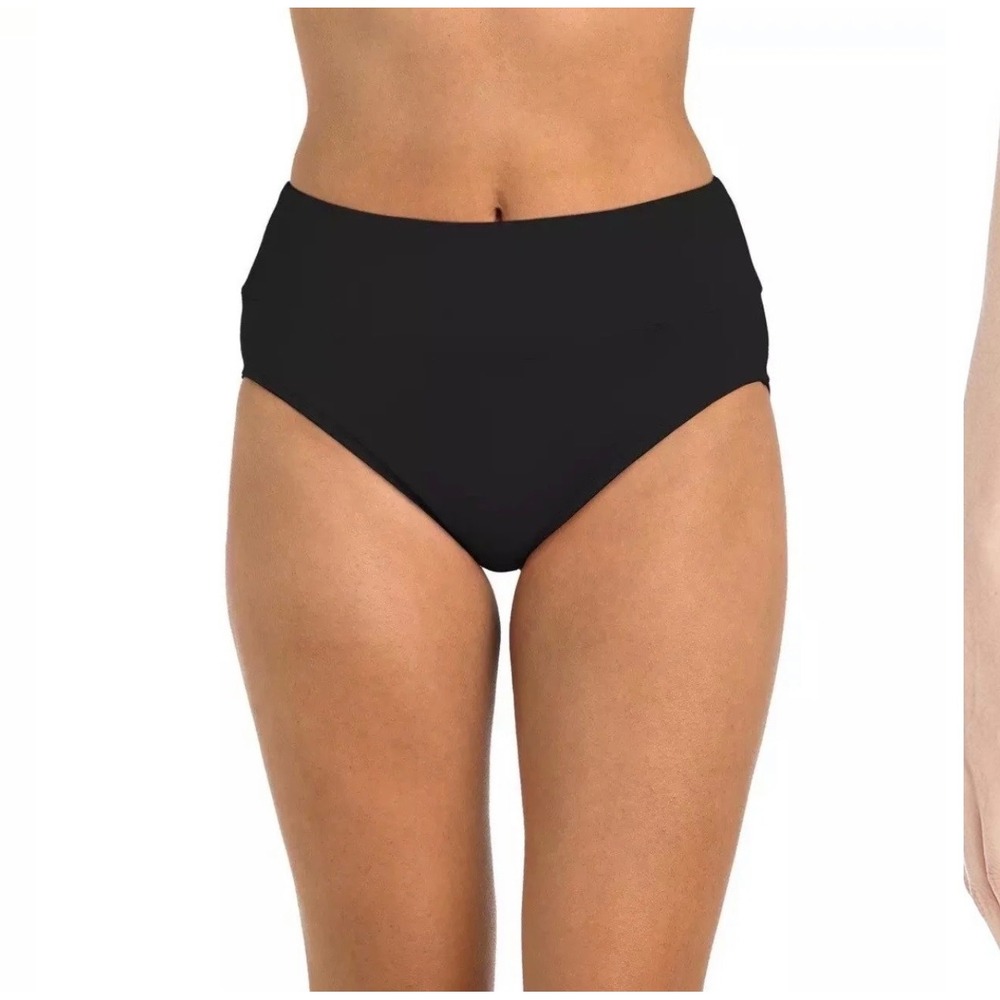 NWT 24th & Ocean Black High Waist Tummy Control Bikini Bottoms 22W or 20W
